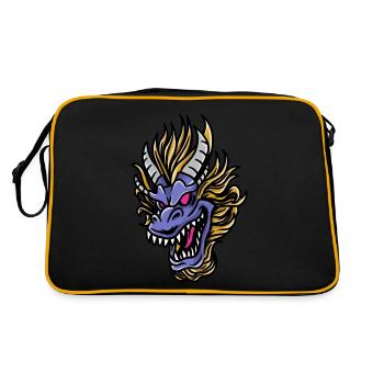 Fantasy RPG Magic Dungeon Dragon - Retro Tasche - Schwarz/Gold - Hinten