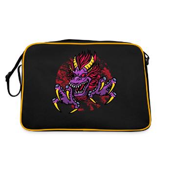 Dragon magique fantastique dans le donjon - Sac Retro - noir/or - Dos