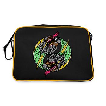 Fantasy RPG Dragons Magic Dungeon - Retro Bag - black/gold - Back