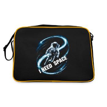 I need space spaceman astronaut - Retro Bag - black/gold - Back