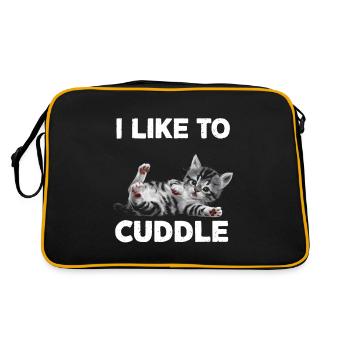 J’aime câliner minou - Sac Retro - noir/or - Dos
