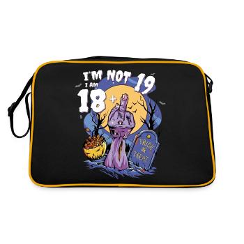 Turning 19: 18 + Zombie Finger for a Spooky - Retro Bag - black/gold - Back