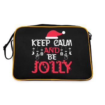 Christmas Keep Calm And Be Jolly - Retro Bag - black/gold - Back
