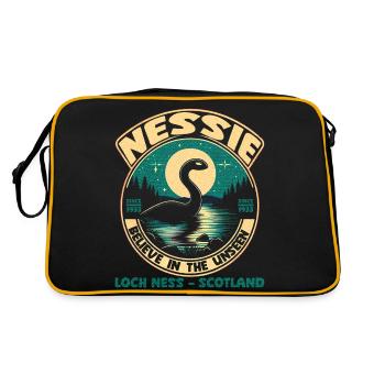 Monstre du Loch Ness 1933 Cryptide légendaire Écosse - Sac Retro - noir/or - Dos