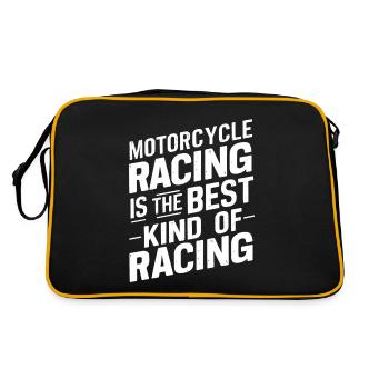 Motorcycle racing is the best kind of racing - Retro Bag - black/gold - Back