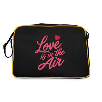 Liebe liegt in der Luft - Retro Tasche - Schwarz/Gold - Hinten