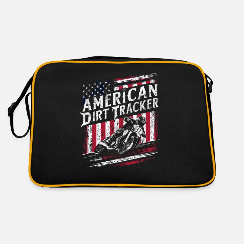 American flat track biker Retro Bag