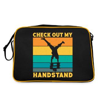 Découvrez mon idée de cadeaux d’artiste de cirque en équilibre sur les mains - Sac Retro - noir/or - Dos