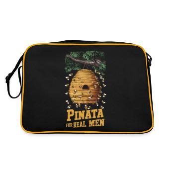 Piñata für echte Männer - Retro Tasche - Schwarz/Gold - Hinten