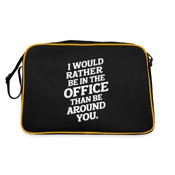 Je préfère être au bureau que d’être avec toi - Sac Retro - noir/or - Dos