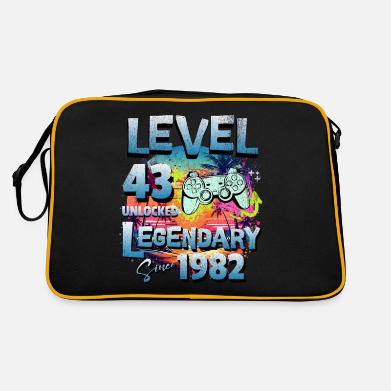 Level 43 Freigeschaltet seit 1982 Geburtstag Retro Tasche