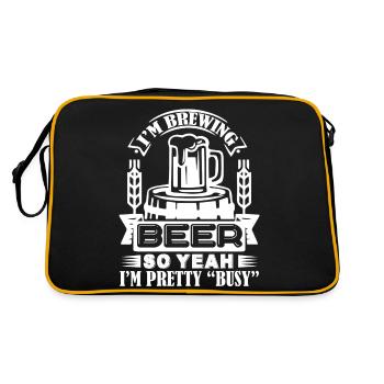 Beer Brewing I'm Pretty I'm Brewing Beer - Retro Bag - black/gold - Back