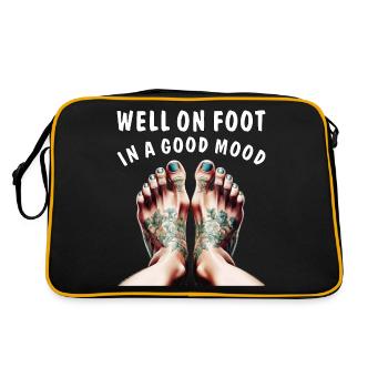 BIEN À PIED DANS LA BONNE HUMEUR - Sac Retro - noir/or - Dos