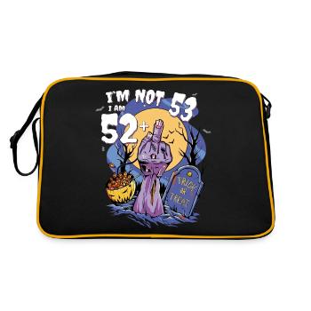 Zombie Themed 53rd Birthday - 52 + Finger for - Retro Bag - black/gold - Back