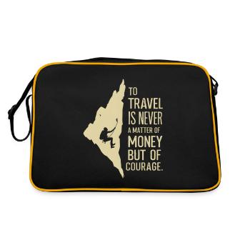 Rock climber to travel is a matter of courage - Retro Bag - black/gold - Back