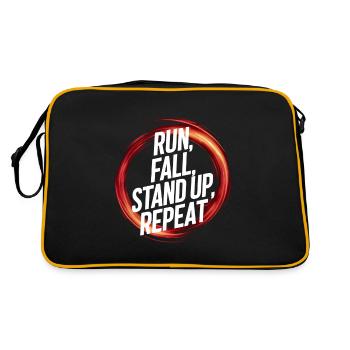 run fall stand up repeat - Retro Bag - black/gold - Back