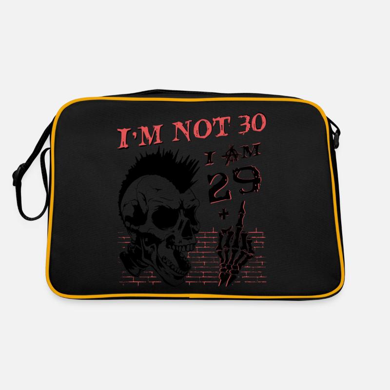 Ich bin 29 plus Mittelfinger - 30. Geburtstag Retro Tasche