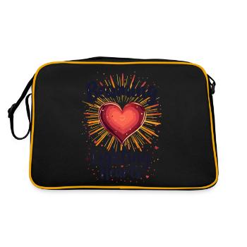 RADIATING LOVE - Retro Bag - black/gold - Back