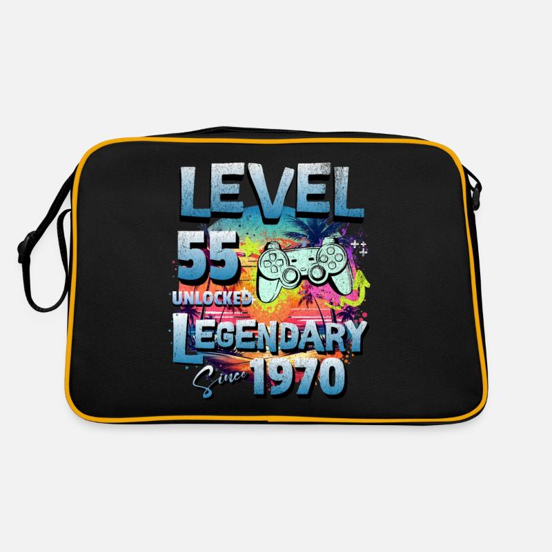 Level 55 Unlocked since 1982 Birthday Retro Bag