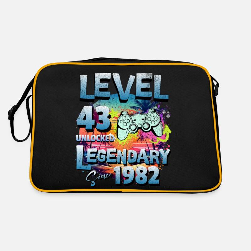 Level 43 Freigeschaltet seit 1982 Geburtstag Retro Tasche