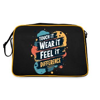 FEEL THE DIFFERENCE - Retro Bag - black/gold - Back