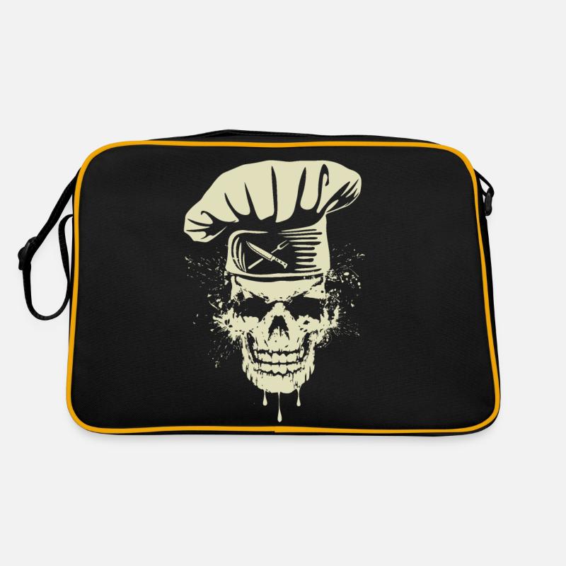 Cooking Skeleton Skull Cook Food Chef Retro Bag