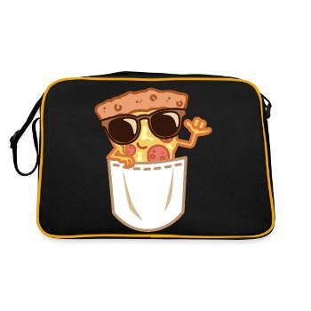 Pizzeria Sunglass Pizza In Pocket Pizza - Retro Tasche - Schwarz/Gold - Hinten