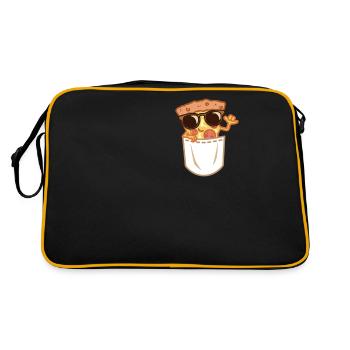Pizzeria Sunglass Pizza In Pocket Pizza - Retro Tasche - Schwarz/Gold - Hinten