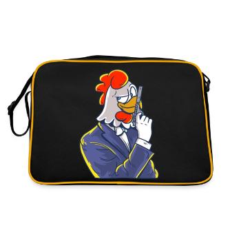 Chicken Agent Officer Detective - Retro Bag - black/gold - Back