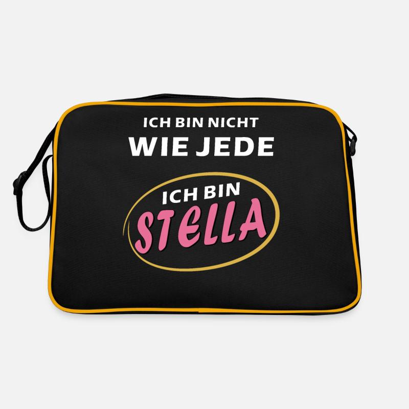 ICH BIN STELLA - Retro Tasche - Schwarz/Gold