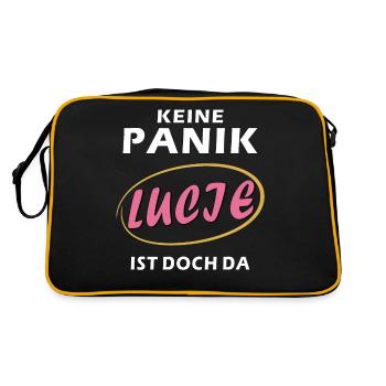 DON'T PANIC LUCIE - Retro Bag - black/gold - Back