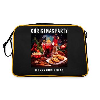 CHRISTMAS PARTY MERRY CHRISTMAS - Retro Tasche - Schwarz/Gold - Hinten