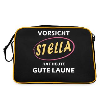 ATTENTION : STELLA EST DE BONNE HUMEUR - Sac Retro - noir/or - Dos