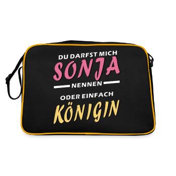SONJA KÖNIGIN - Retro Tasche - Schwarz/Gold - Hinten