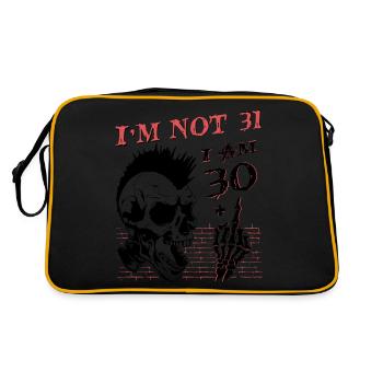 I Am 30 Plus Middle Finger - 31st Birthday - Retro Bag - black/gold - Back