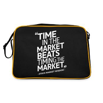 La sagesse boursière est le temps dans le marché bat - Sac Retro - noir/or - Dos