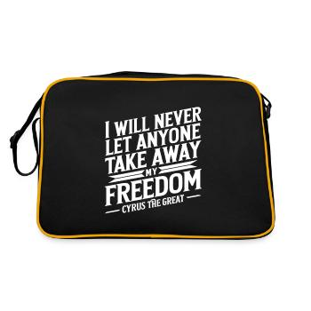 Cyrus : Je ne laisserai jamais personne m’enlever ma liberté - Sac Retro - noir/or - Dos