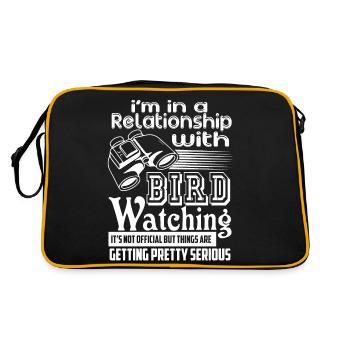 In A Relationship With Birdwatching - Retro Bag - black/gold - Back