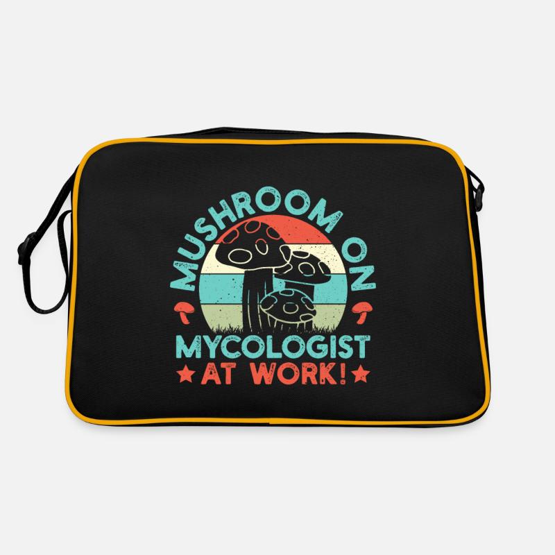 Mushroom Foraging Hunter Mycologist At Work Morel Retro Tasche