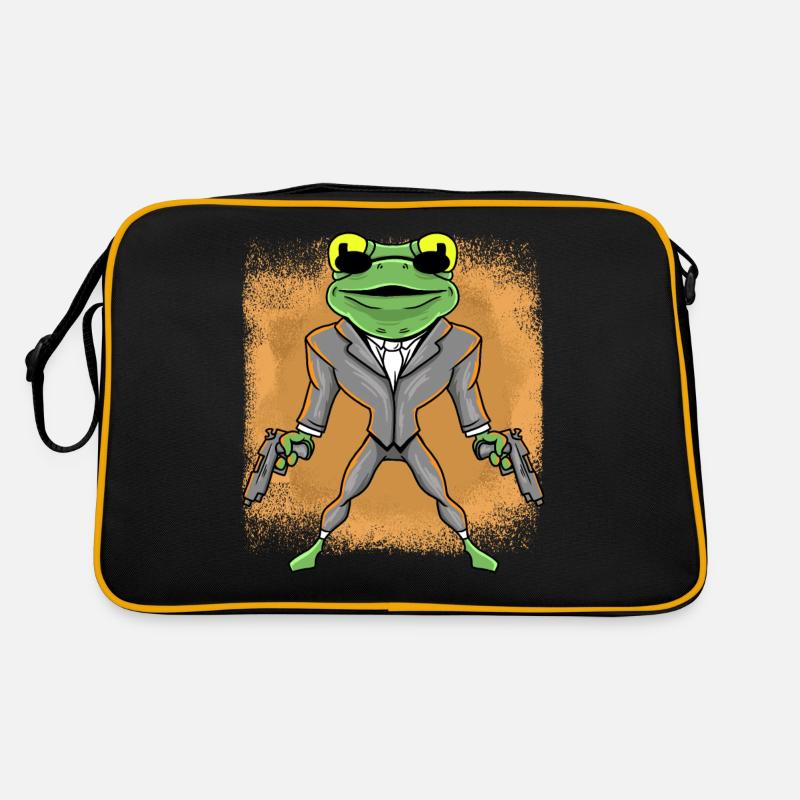 Detective Frog Agent Officer Detective Retro Bag