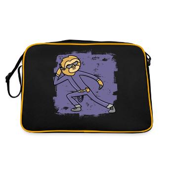 Detective Sloth Agent Officer Detective - Retro Bag - black/gold - Back