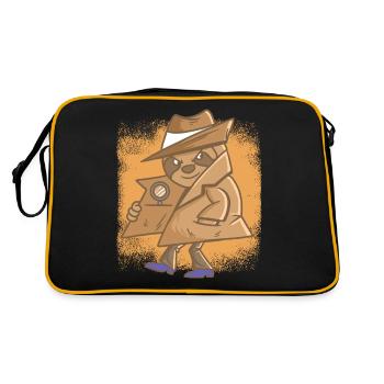 Detective Sloth Agent Officer Detective - Retro Bag - black/gold - Back