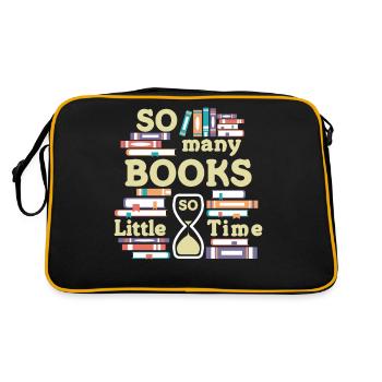 Many Books So Little Time Reading - Retro Bag - black/gold - Back