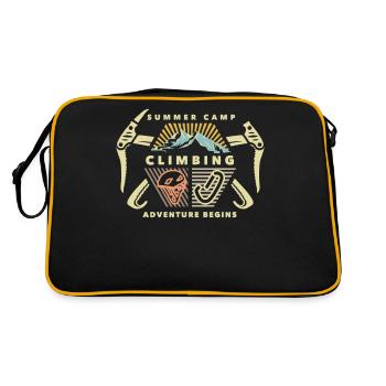 Camper Adventure Begins Bonfire Camping - Retro Bag - black/gold - Back