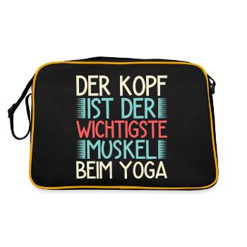 Yoga La tête est le muscle le plus important - Sac Retro - noir/or - Dos