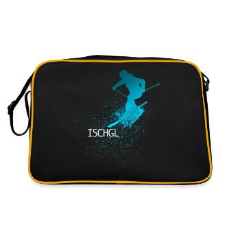 Ischgl Skiers Silhouette Ischgl Skis - Retro Bag - black/gold - Back