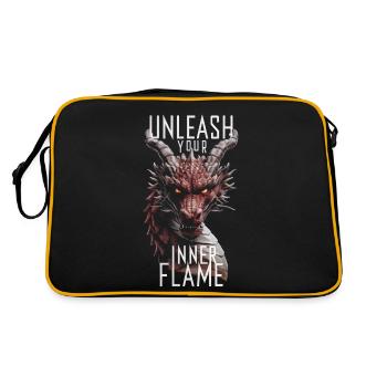 Dragon unleash your inner flame - Retro Bag - black/gold - Back