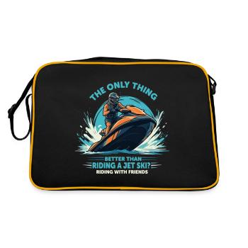 La seule chose meilleure que de faire du jet ski ? Monté - Sac Retro - noir/or - Dos