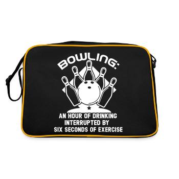 Bowling An Hour Of Drinking - Retro Bag - black/gold - Back