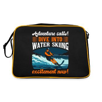 Adventure calls! Dive into water skiing excitement - Retro Bag - black/gold - Back
